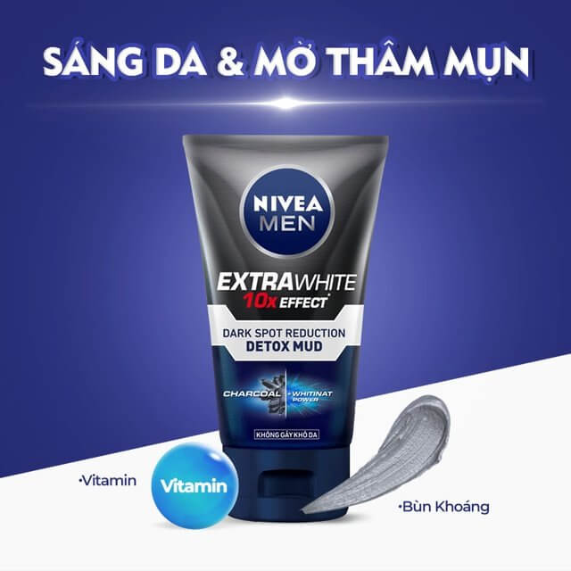 Sữa rửa mặt Nivea Extra White Detox Mud