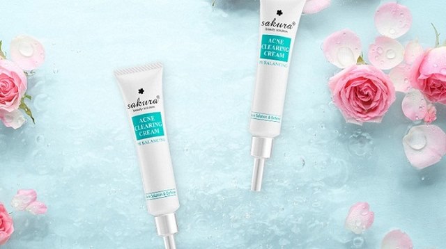 Hướng dẫn sử dụng kem trị mụn Sakura Acne Clearing Cream