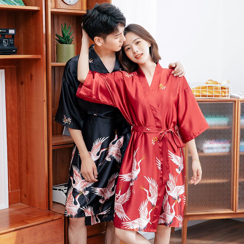 Đồ ngủ, lụa băng, áo choàng tắm đôi, mỏng, cô dâu gợi cảm, nam cỡ lớn rộng rãip | Shopee Việt Nam