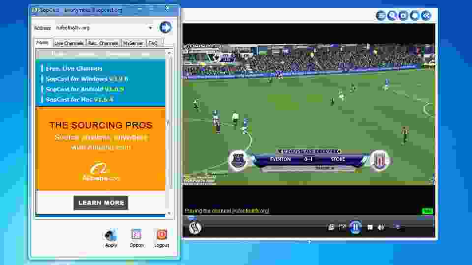 Hướng dẫn xem bóng đá qua phần mềm Sopcast - Fptshop.com.vn